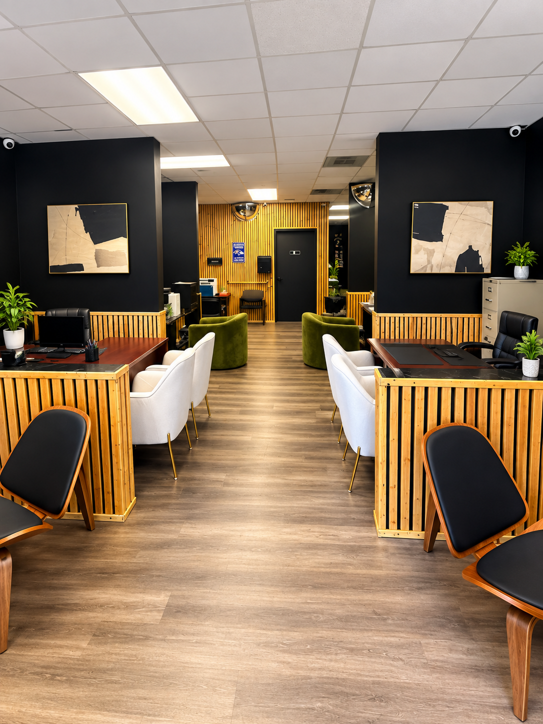 Golder Bail Bonds modern office space with wood desks